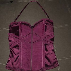 bebe zip front corset small